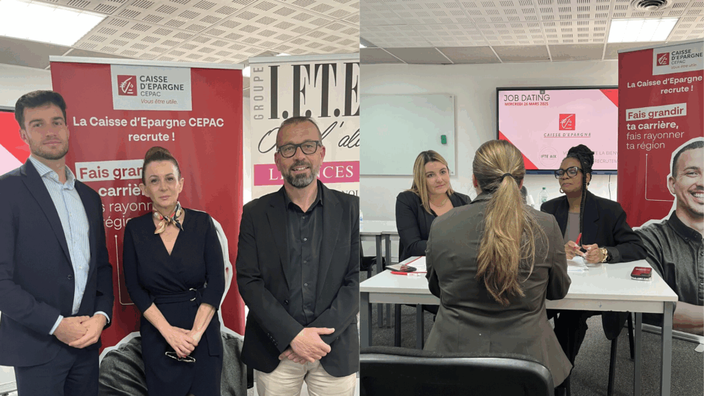 Job dating à l'IFTE AIX, un pari réussi et un recrutement de nos bachelors conseiller financier en banque