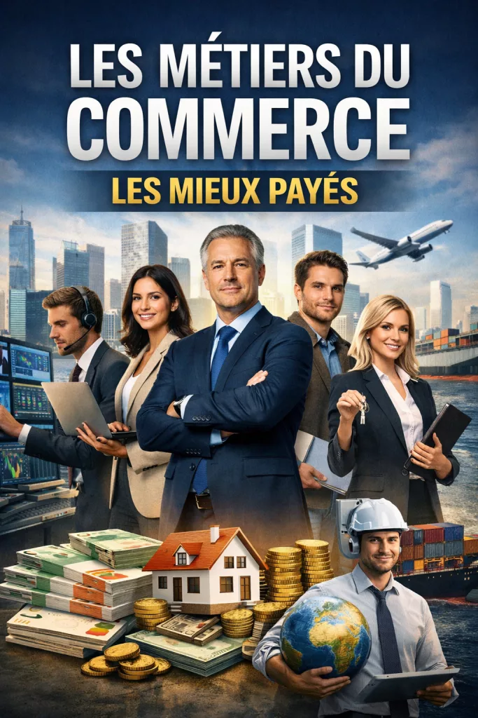 Les métiers du commerce les mieux payés : du business developer à l’agent immobilier, des carrières à fort potentiel de revenus accessibles après un BTS NDRC, MCO ou Professions Immobilières.